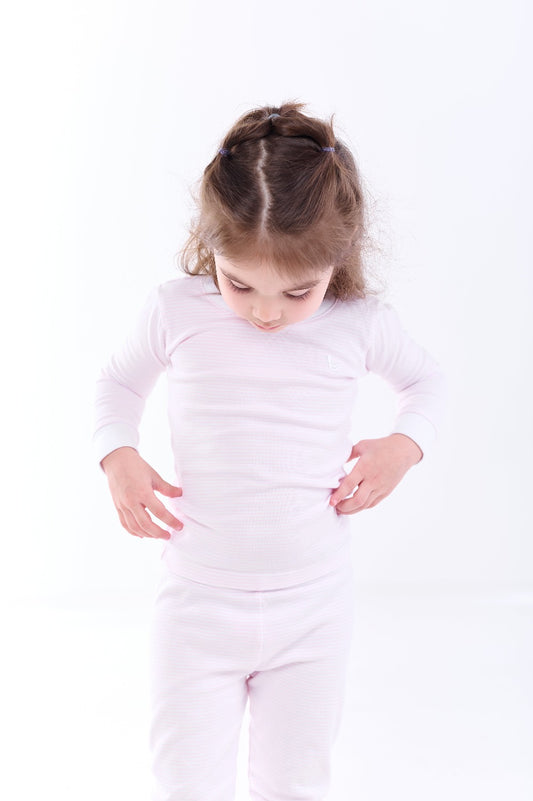 Toddler Pajamas- Striped Pink