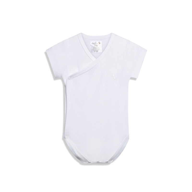Shortsleeve Sidesnap White Bodysuit