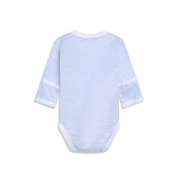 Longsleeve Sidesnap Striped Blue Bodysuit
