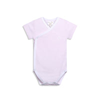 Shortsleeve Sidesnap Striped Pink Bodysuit