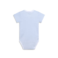 Shortsleeve Sidesnap Striped Blue Bodysuit
