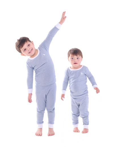 Toddler Pajamas- Striped Blue